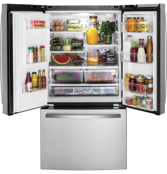 GE® ENERGY STAR® 20.6 Cu. Ft. Fingerprint Resistant Counter-Depth French-Door Refrigerator 2